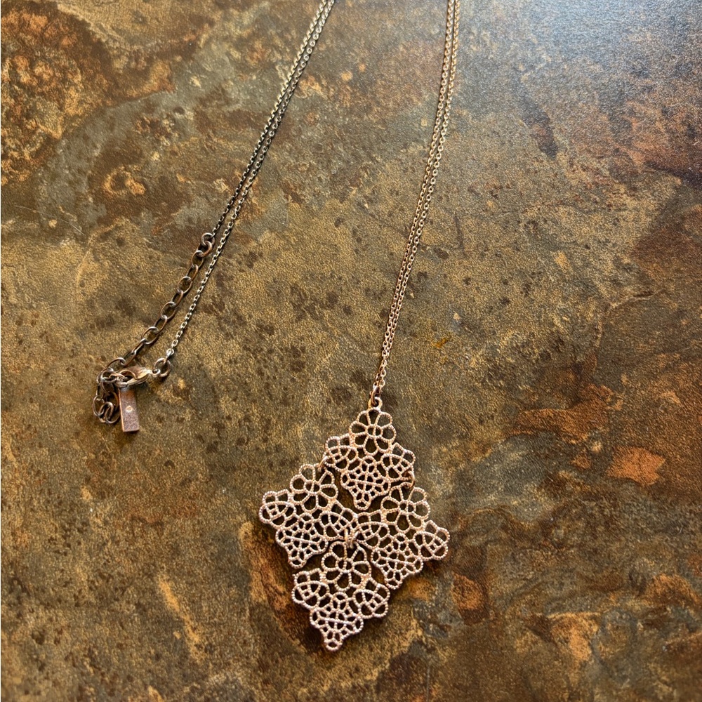 Lane Bryant Gold Filigree Necklace